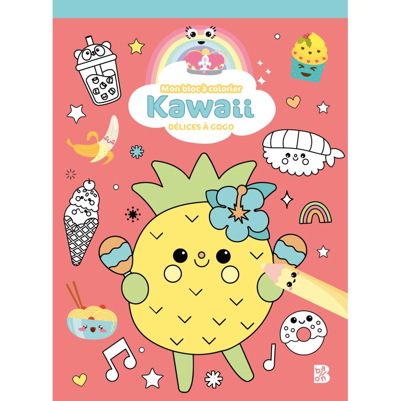Kawaii Bloc à colorier - Délices à gogo