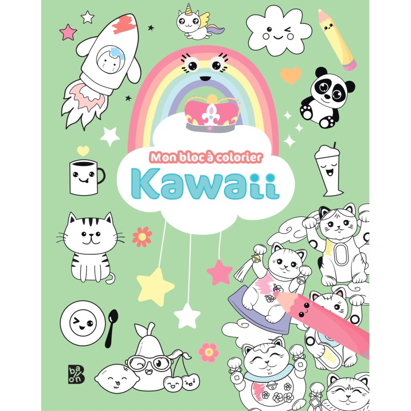 Kawaii bloc à colorier