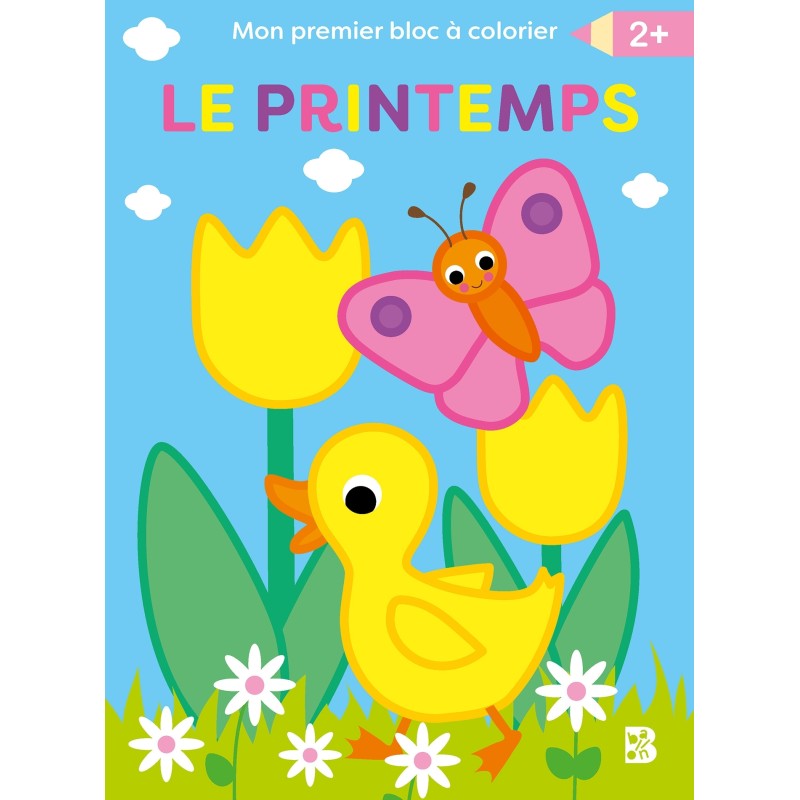Mon premier bloc à colorier - Le printemps