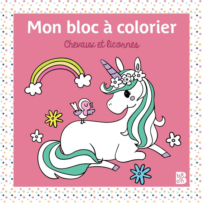 Mon bloc à colorier - Chevaux et poneys